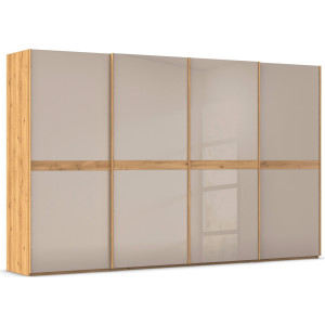 rauch Schuifdeurkast Kledingkast kast garderobe slaapkamerkast SCALE-LINE edel uiterlijk met buikband in corpuskleur met glasfront made in germany
