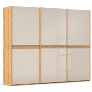 rauch Schuifdeurkast Kledingkast kast garderobe slaapkamerkast SCALE-LINE edel uiterlijk met buikband in corpuskleur met glasfront made in germany