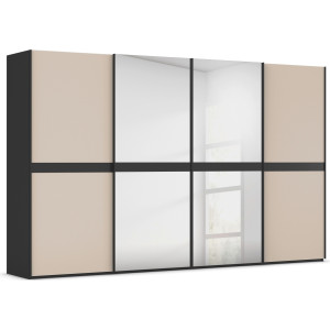 rauch Schuifdeurkast Kledingkast kast garderobe slaapkamerkast SCALE-LINE edel uiterlijk met buikband met glas/spiegel-front made in germany