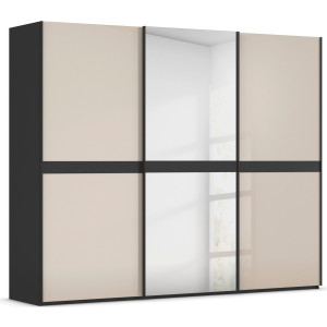 rauch Schuifdeurkast Kledingkast kast garderobe slaapkamerkast SCALE-LINE edel uiterlijk met buikband met glas/spiegel-front made in germany