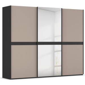 rauch Schuifdeurkast Kledingkast kast garderobe slaapkamerkast SCALE-LINE edel uiterlijk met buikband met glas/spiegel-front made in germany