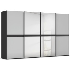 rauch Schuifdeurkast Kledingkast kast garderobe slaapkamerkast SCALE-LINE edel uiterlijk met buikband met glas/spiegel-front made in germany