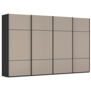 rauch Schuifdeurkast Kledingkast kast garderobe slaapkamerkast SCALE-TRIO edel drievoudig front met 2 sierlijsten glasfront made in germany