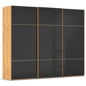 rauch Schuifdeurkast Kledingkast kast garderobe slaapkamerkast SCALE-TRIO edel drievoudig front met 2 sierlijsten glasfront made in germany