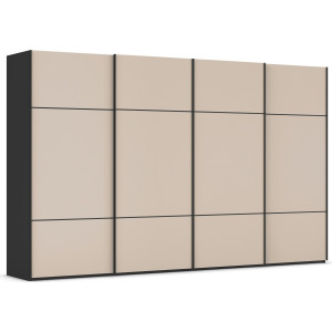 rauch Schuifdeurkast Kledingkast kast garderobe slaapkamerkast SCALE-TRIO edel drievoudig front met 2 sierlijsten glasfront made in germany