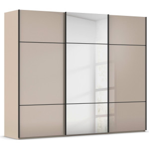 rauch Schuifdeurkast Kledingkast kast garderobe slaapkamerkast SCALE-TRIO edel drievoudig front met 2 sierlijsten spiegel/glas made in germany
