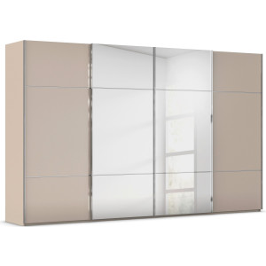 rauch Schuifdeurkast Kledingkast kast garderobe slaapkamerkast SCALE-TRIO edel drievoudig front met 2 sierlijsten spiegel/glas made in germany