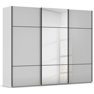 rauch Schuifdeurkast Kledingkast kast garderobe slaapkamerkast SCALE-TRIO edel drievoudig front met 2 sierlijsten spiegel/glas made in germany