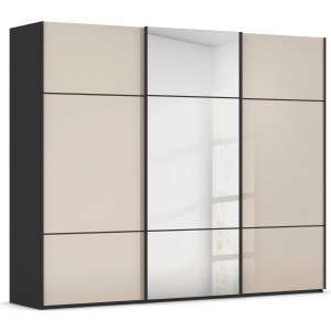 rauch Schuifdeurkast Kledingkast kast garderobe slaapkamerkast SCALE-TRIO edel drievoudig front met 2 sierlijsten spiegel/glas made in germany