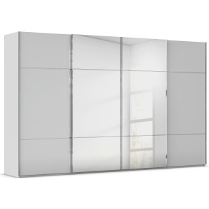 rauch Schuifdeurkast Kledingkast kast garderobe slaapkamerkast SCALE-TRIO edel drievoudig front met 2 sierlijsten spiegel/glas made in germany