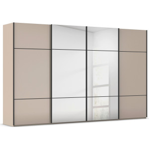 rauch Schuifdeurkast Kledingkast kast garderobe slaapkamerkast SCALE-TRIO edel drievoudig front met 2 sierlijsten spiegel/glas made in germany