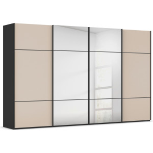 rauch Schuifdeurkast Kledingkast kast garderobe slaapkamerkast SCALE-TRIO edel drievoudig front met 2 sierlijsten spiegel/glas made in germany