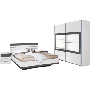 rauch Slaapkamerserie Tarragona Kast in 3 breedtes, bed in 2 breedtes, 2 nachttafels MADE IN GERMANY (set)