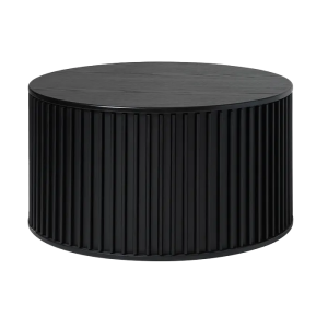 Redmer houten salontafel zwart eiken - Ø85 cm