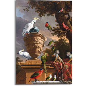 Reinders! Artprint de menagerie Melchior d'Hondecoeter - Rijksmuseum