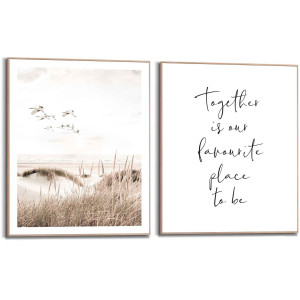 Reinders! Artprint Kraanvogels vrijheid - strand - duinen - liefde - gezinnen - samen (2-delig)