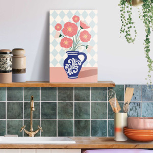 Reinders! Artprint op linnen Vase of Flowers