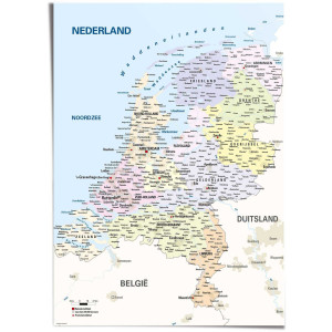 Reinders! Poster Schoolkaart Nederland
