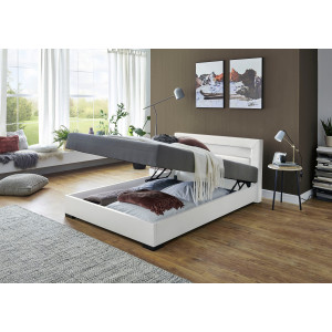 Relita Gestoffeerd bed MINA Bekleed bed 140x200 cm, naar keuze in wit, zwart of grijs