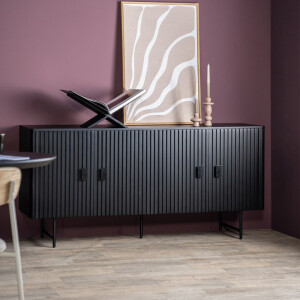 Eleonora Dressoir 'Remi' Mangohout en metaal, kleur Bruin, 170cm