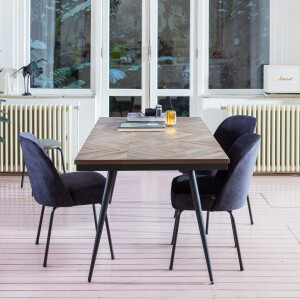BePureHome Eettafel 'Rhombic' Teakhout, 220 x 90cm, kleur Naturel