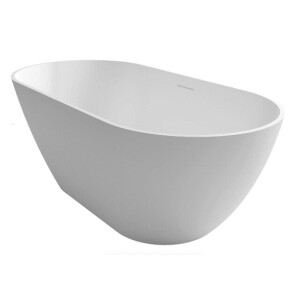 Riho Bilbao Vrijstaand Bad - 170x80cm - solid surface - incl. zitje - incl. hooofdkussen - mat wit SW241481/SW49613/SW49609