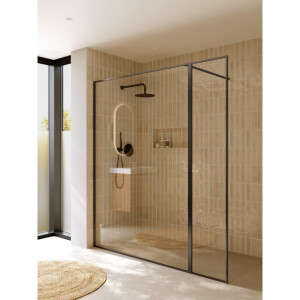 Riho Define Inloopdouche - 180x200cm (140 + 40) - Gunmetal mat G010008303
