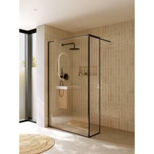 Riho Define Inloopdouche - L vorm - 120x40x200cm - Gunmetal mat G010011303