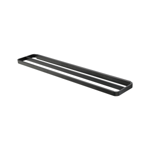 Rim dubbele handdoekrek metaal zwart - 70 x 2.5 cm