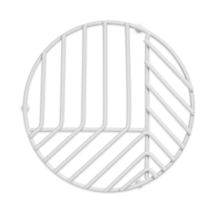 Riv metalen pannen onderzetter lichtgrijs - Ø 19 cm