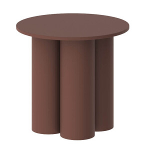 Ronde salontafel Como 66 cm donker rood mat