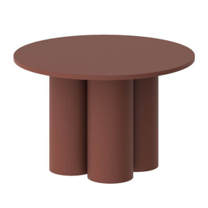 Ronde salontafel Como 80 cm donker rood mat