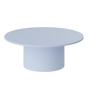 Ronde salontafel Corto 100 cm blauw mat