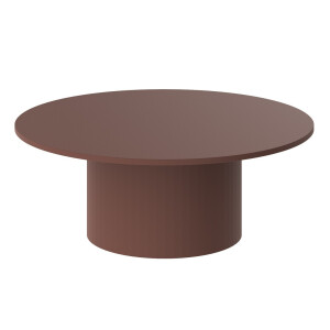Ronde salontafel Corto 100 cm donker rood mat