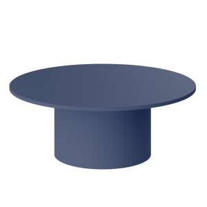 Ronde salontafel Corto 100 cm navy blauw mat