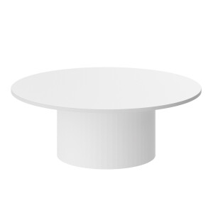Ronde salontafel Corto 100 cm wit mat