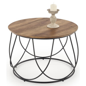 Ronde salontafel Nubira 60 cm breed in walnoot
