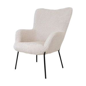 Rosemarie teddy fauteuil gebroken wit