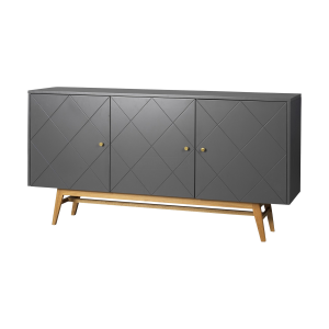 Rosswood houten sideboard donkergrijs - 169 x 87 cm