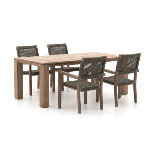 ROUGH-Batang Rope/ROUGH-X 200cm dining tuinset 5-delig stapelbaar - Laagste prijsgarantie!