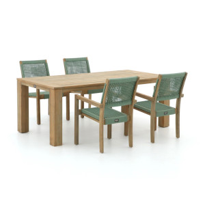 ROUGH Batang/ROUGH-X 200cm dining tuinset 5-delig stapelbaar - Laagste prijsgarantie!
