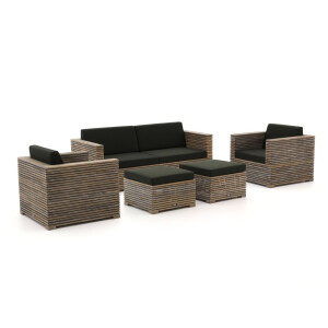 ROUGH-C stoel-bank loungeset 5-delig - Laagste prijsgarantie!