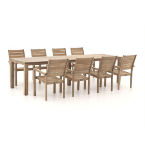 ROUGH-S 300cm dining tuinset 9-delig stapelbaar - Laagste prijsgarantie!