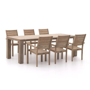 ROUGH-S/ROUGH-X 240cm dining tuinset 7-delig stapelbaar - Laagste prijsgarantie!