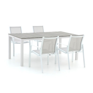 R&S Design Altea/Fidenza 183cm dining tuinset 5-delig stapelbaar - Laagste prijsgarantie!