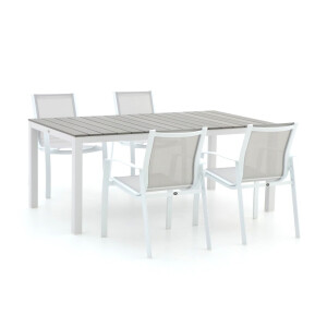 R&S Design Altea/Fidenza 183cm dining tuinset 5-delig stapelbaar - Laagste prijsgarantie!