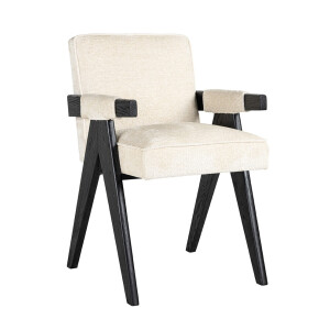 Richmond Eetkamerstoel 'Cooper' Chenille, kleur Wit