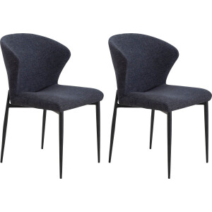 SalesFever Eetkamerstoel Dallas set van 2 met metalen frame, b 63, h 87, d 56 cm (set, 2 stuks)