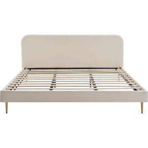 SalesFever Gestoffeerd bed Poten chroom goudkleur