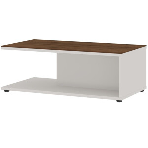 Salontafel California 109 cm breed in cashmere met walnoot